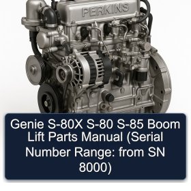 Genie S-80X S-80 S-85 Boom Lift Parts Manual (Serial Number Range: from SN 8000)