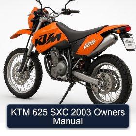 KTM 625 SXC 2003 Owners Manual