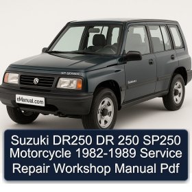 Suzuki DR250 DR 250 SP250 Motorcycle 1982-1989 Service Repair Workshop Manual Pdf