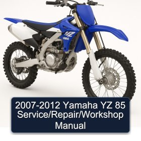 2007-2012 Yamaha YZ 85 Service/Repair/Workshop Manual