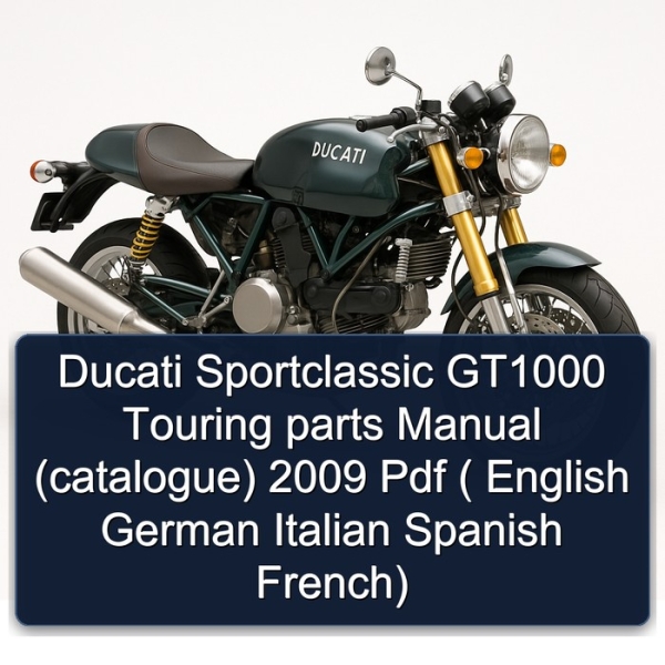 Ducati Sportclassic GT1000 Touring parts Manual (catalogue) 2009 Pdf ( English German Italian Spanish French)