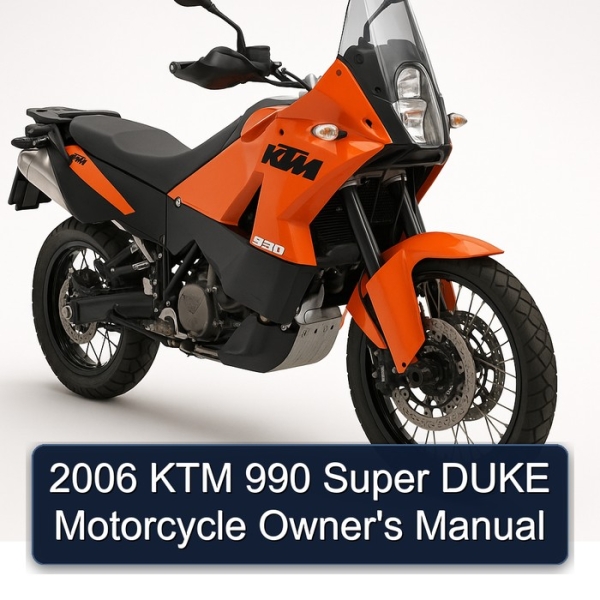 2006 KTM 990 Super DUKE Motorcycle Owner\'s Manual