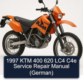 1997 KTM 400 620 LC4 C4e Service Repair Manual (German)