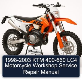 1998-2003 KTM 400-660 LC4 Motorcycle Workshop Service Repair Manual