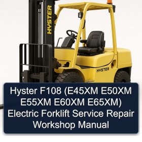 Hyster F108 (E45XM E50XM E55XM E60XM E65XM) Electric Forklift Service Repair Workshop Manual