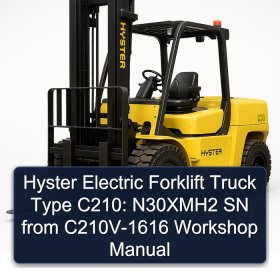 Hyster Electric Forklift Truck Type C210: N30XMH2 SN from C210V-1616 Workshop Manual