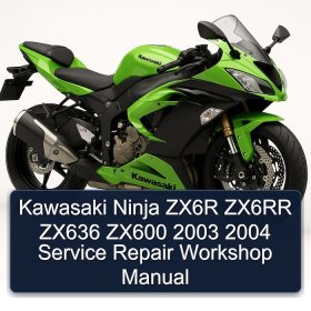Kawasaki Ninja ZX6R ZX6RR ZX636 ZX600 2003 2004 Service Repair Workshop Manual