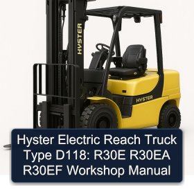 Hyster Electric Reach Truck Type D118: R30E R30EA R30EF Workshop Manual