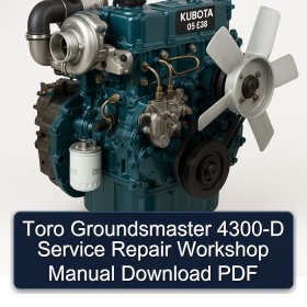 Toro Groundsmaster 4300-D Service Repair Workshop Manual Download PDF