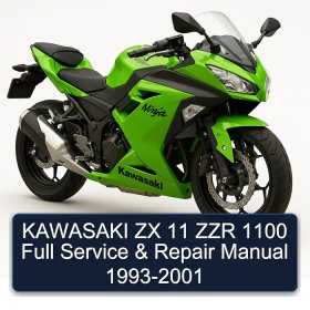 KAWASAKI ZX 11 ZZR 1100 Full Service & Repair Manual 1993-2001