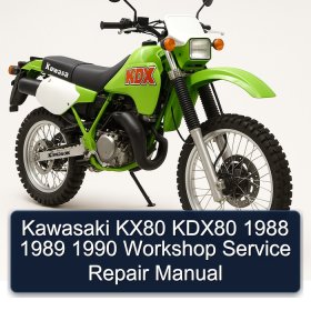 Kawasaki KX80 KDX80 1988 1989 1990 Workshop Service Repair Manual