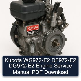 Kubota WG972-E2 DF972-E2 DG972-E2 Engine Service Manual PDF Download