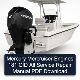 Mercury Mercruiser Engines 181 CID All Service Repair Manual PDF Download
