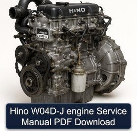 Hino W04D-J engine Service Manual PDF Download