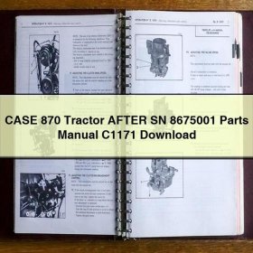 CASE 870 Tractor AFTER SN 8675001 Parts Manual C1171