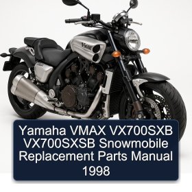Yamaha VMAX VX700SXB VX700SXSB Snowmobile Replacement Parts Manual 1998