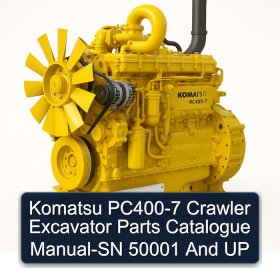 Komatsu PC400-7 Crawler Excavator Parts Catalogue Manual-SN 50001 And UP