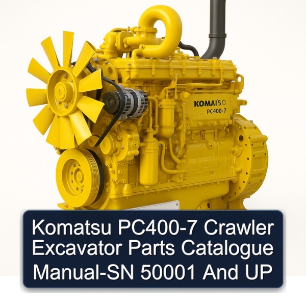 Komatsu PC400-7 Crawler Excavator Parts Catalogue Manual-SN 50001 And UP