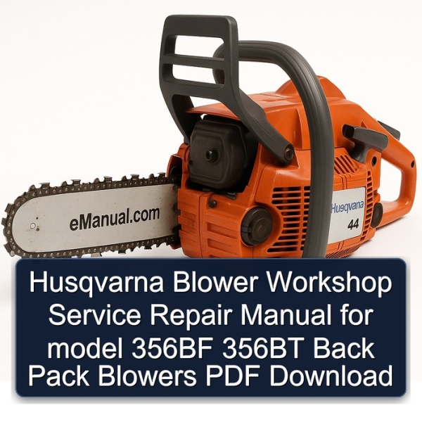 Husqvarna Blower Workshop Service Repair Manual for model 356BF 356BT Back Pack Blowers PDF Download