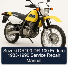 Suzuki DR100 DR 100 Enduro 1983-1990 Service Repair Manual