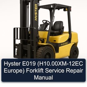 Hyster E019 (H10.00XM-12EC Europe) Forklift Service Repair Manual