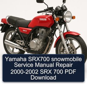 Yamaha SRX700 snowmobile Service Manual Repair 2000-2002 SRX 700 PDF Download