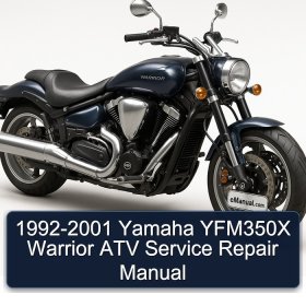 1992-2001 Yamaha YFM350X Warrior ATV Service Repair Manual