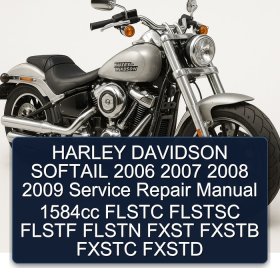 HARLEY DAVIDSON SOFTAIL 2006 2007 2008 2009 Service Repair Manual 1584cc FLSTC FLSTSC FLSTF FLSTN FXST FXSTB FXSTC FXSTD