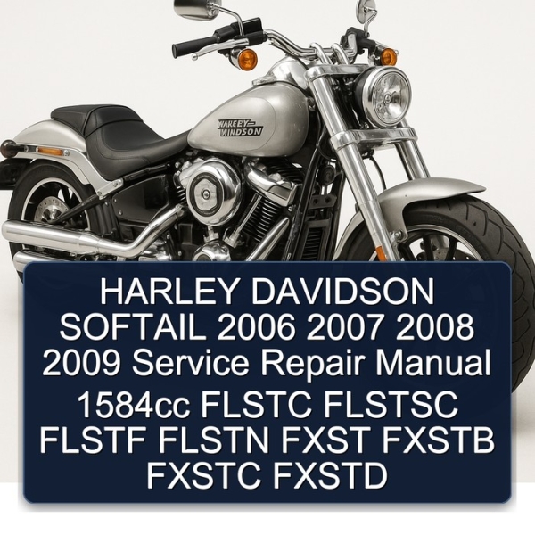 HARLEY DAVIDSON SOFTAIL 2006 2007 2008 2009 Service Repair Manual 1584cc FLSTC FLSTSC FLSTF FLSTN FXST FXSTB FXSTC FXSTD