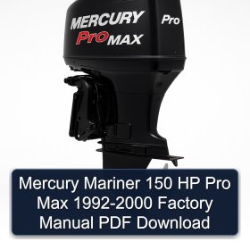 Mercury Mariner 150 HP Pro Max 1992-2000 Factory Manual PDF Download