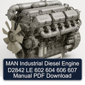 MAN Industrial Diesel Engine D2842 LE 602 604 606 607 Manual PDF Download
