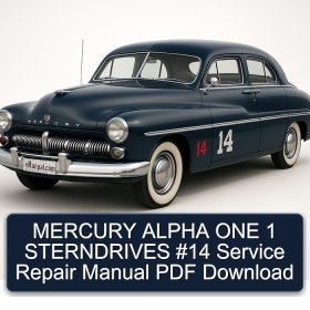 MERCURY ALPHA ONE 1 STERNDRIVES #14 Service Repair Manual PDF Download