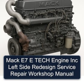 Mack E7 E TECH Engine Inc Left Side Redesign Service Repair Workshop Manual
