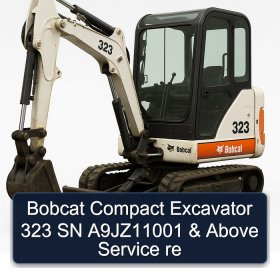 Bobcat Compact Excavator 323 SN A9JZ11001 & Above Service re