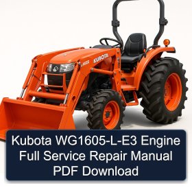 Kubota WG1605-L-E3 Engine Full Service Repair Manual PDF Download