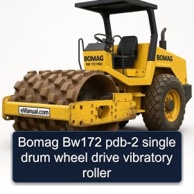 Bomag Bw172 pdb-2 single drum wheel drive vibratory roller
