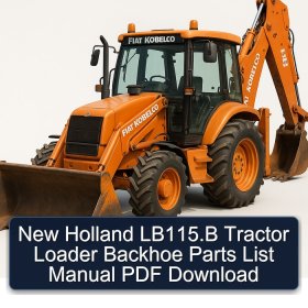 New Holland LB115.B Tractor Loader Backhoe Parts List Manual PDF Download