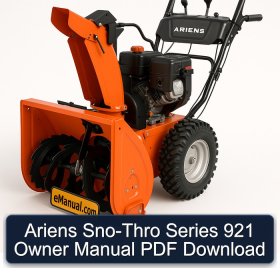 Ariens Sno-Thro Series 921 Owner Manual PDF Download