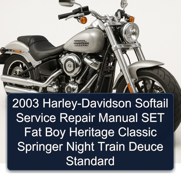 2003 Harley-Davidson Softail Service Repair Manual SET Fat Boy Heritage Classic Springer Night Train Deuce Standard