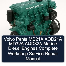 Volvo Penta MD21A AQD21A MD32A AQD32A Marine Diesel Engines Complete Workshop Service Repair Manual