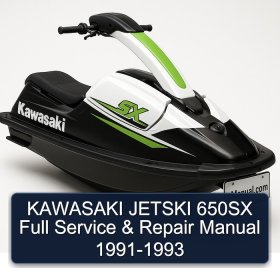 KAWASAKI JETSKI 650SX Full Service & Repair Manual 1991-1993