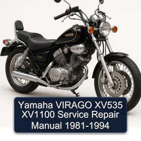 Yamaha VIRAGO XV535 XV1100 Service Repair Manual 1981-1994