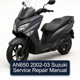 AN650 2002-03 Suzuki Service Repair Manual