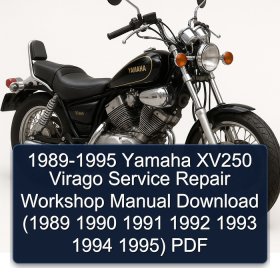 1989-1995 Yamaha XV250 Virago Service Repair Workshop Manual Download (1989 1990 1991 1992 1993 1994 1995) PDF