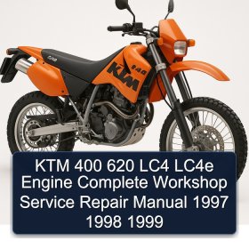 KTM 400 620 LC4 LC4e Engine Complete Workshop Service Repair Manual 1997 1998 1999