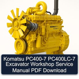 Komatsu PC400-7 PC400LC-7 Excavator Workshop Service Manual PDF Download