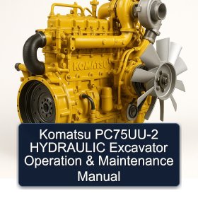 Komatsu PC75UU-2 HYDRAULIC Excavator Operation & Maintenance Manual