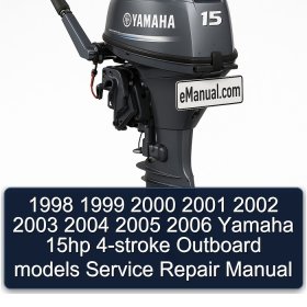 1998 1999 2000 2001 2002 2003 2004 2005 2006 Yamaha 15hp 4-stroke Outboard models Service Repair Manual