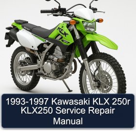 1993-1997 Kawasaki KLX 250r KLX250 Service Repair Manual