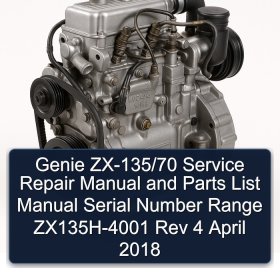 Genie ZX-135/70 Service Repair Manual and Parts List Manual Serial Number Range ZX135H-4001 Rev 4 April 2018